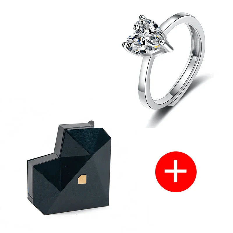 HEART-SHAPED DIAMOND JEWELRY BOX