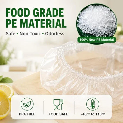Elastic Disposable Food Covers Set (100 Pcs)