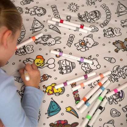 Kids Coloring Blanket Kit