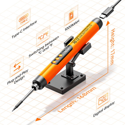 Cordless USB Rechargeable Portable Soldering Iron