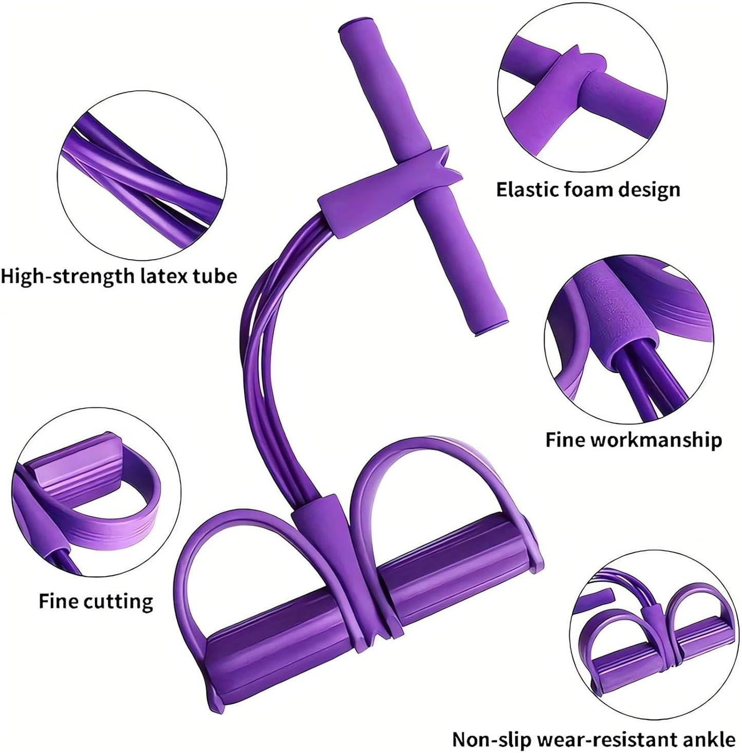 New Sit up Leg Stretch Rope Exercise Band with Handles