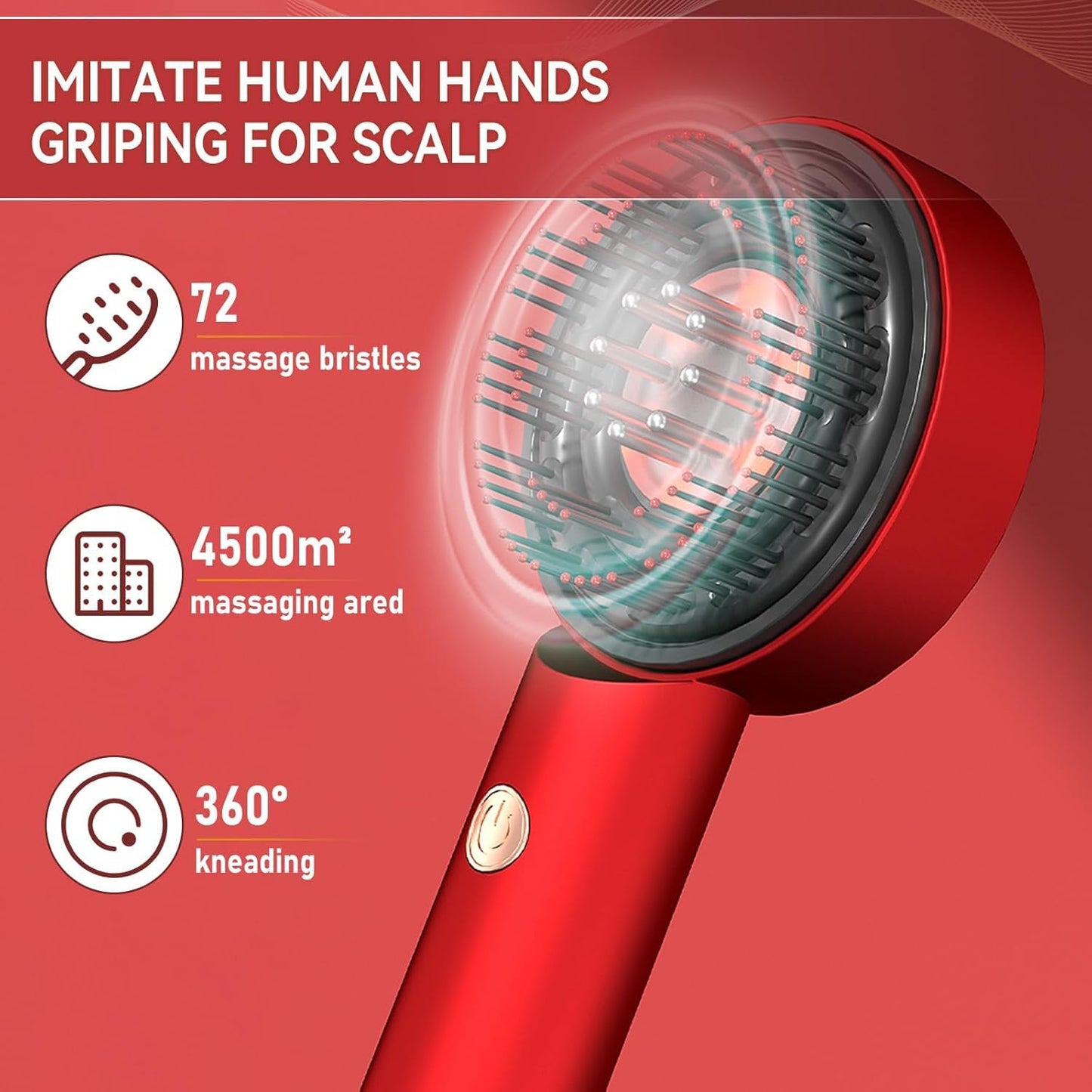 Electric Scalp Massager Comb with Built-in Oil Applicator