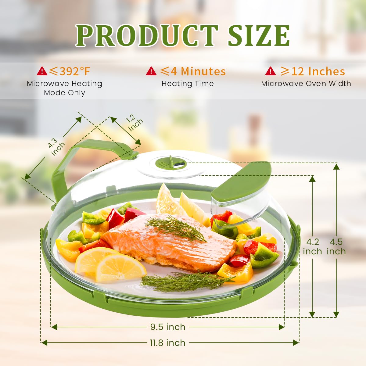 Microwave Cover for Food, 10 Inch Plate Covers
