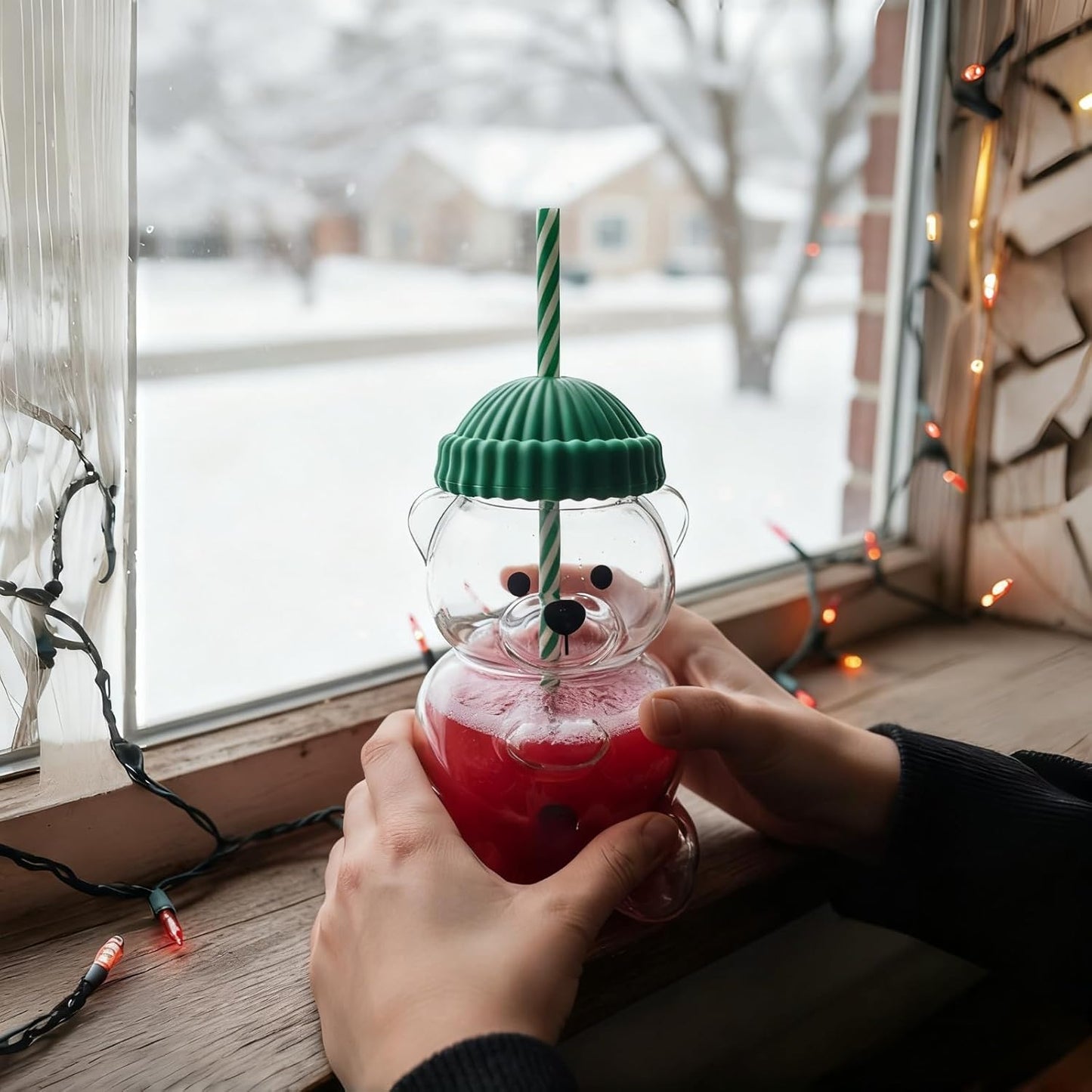 Cute Bear Straw Cup