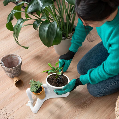 Lazy Little Character Flowerpot, Relaxing Person Holding Pot Planter,