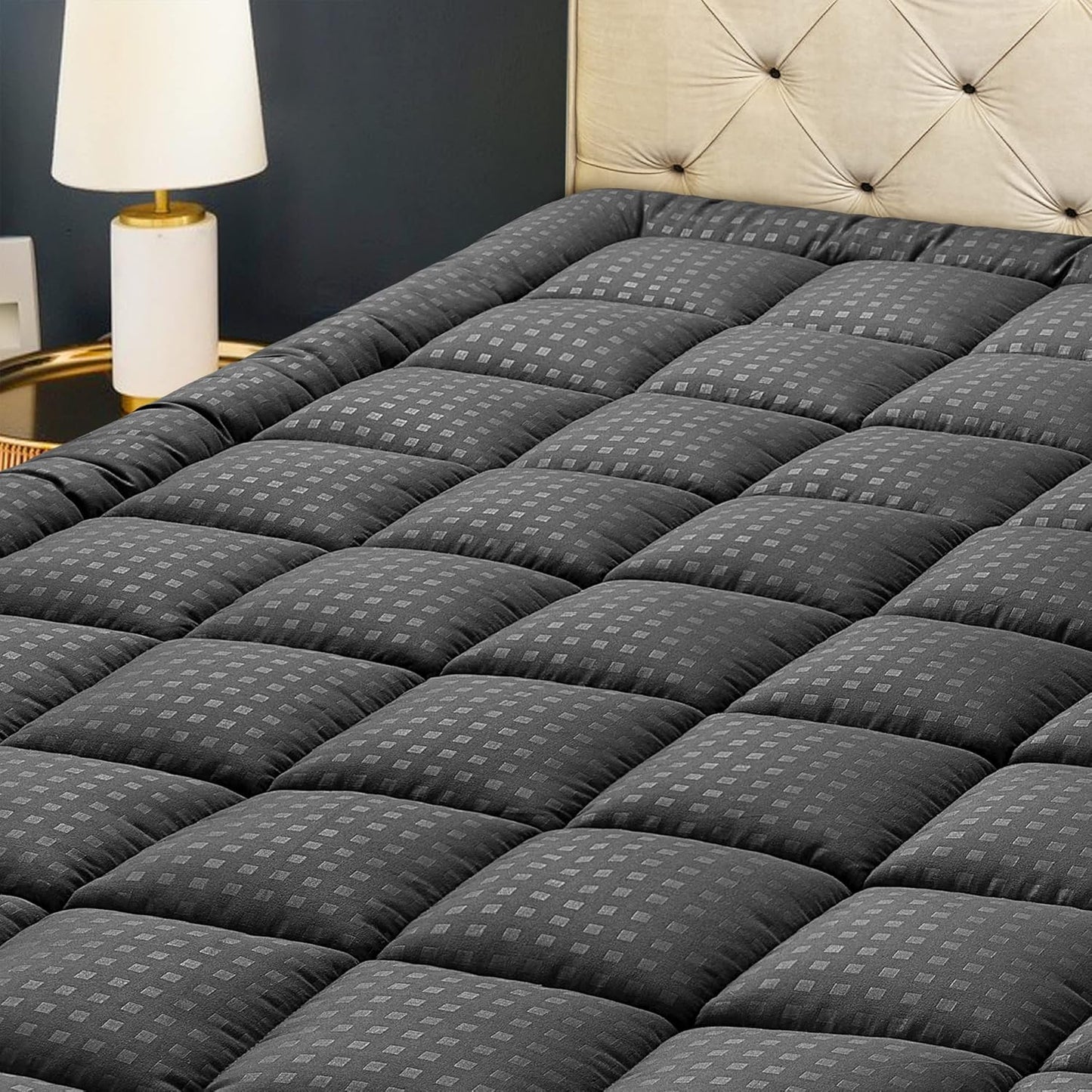 Full Mattress Pad Quilted Fitted Mattress Protector Cooling Pillow Top Mattress Cover