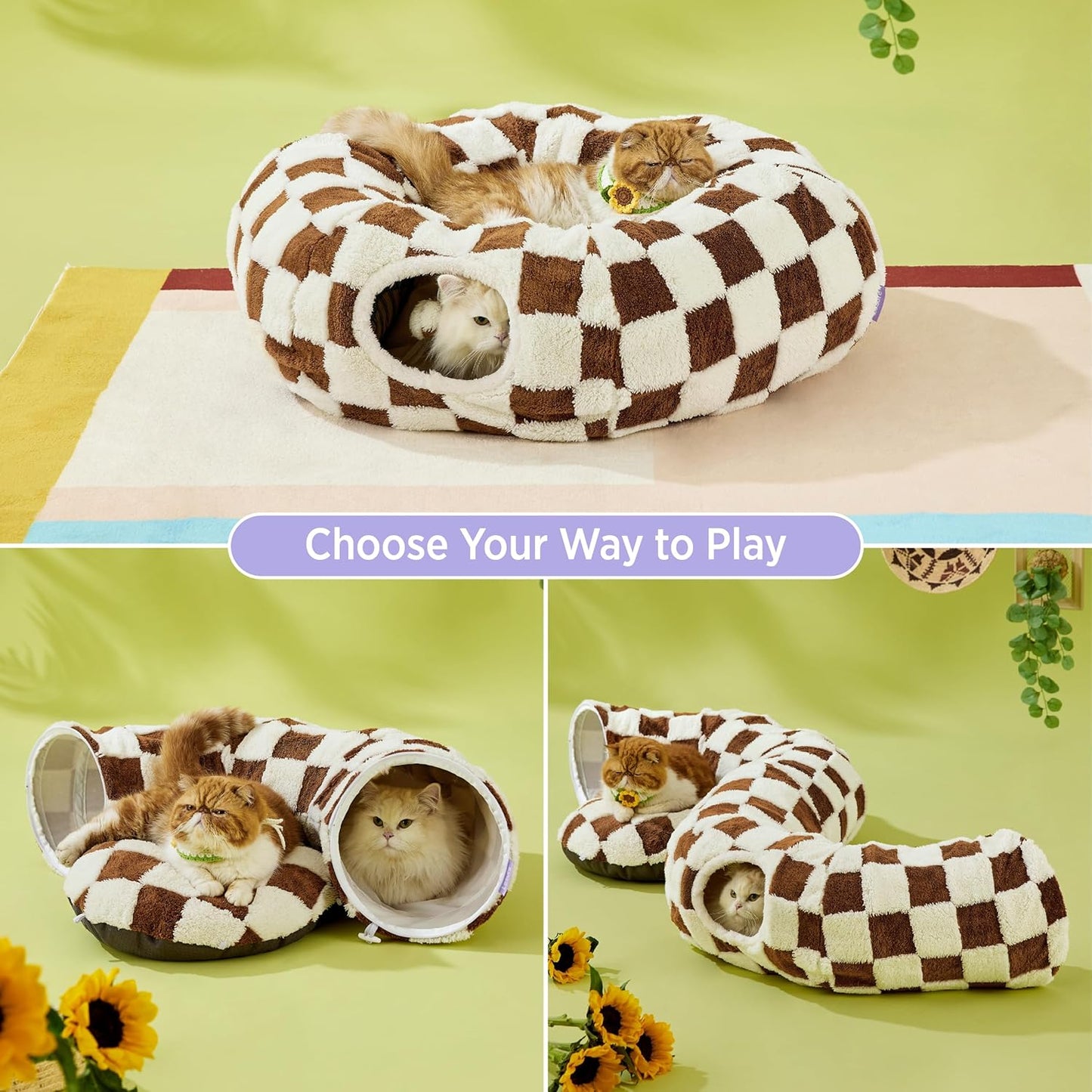 Cat Tunnel Bed for Indoor Cats