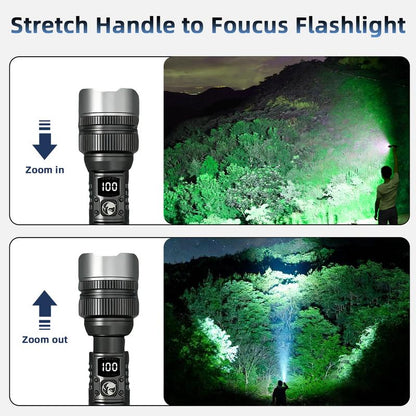 Super Bright 100000 Lumens Rechargeable LED Flashlight