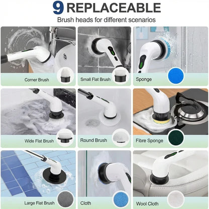 9-in-1 PowerScrub Electric Spin Cleaning Brush