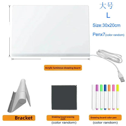 Luminous Acrylic LED Drawing Board