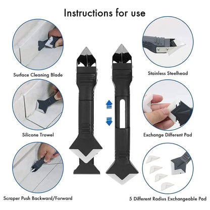 5 in 1 Metal Head Shovel Glue Tool Kit